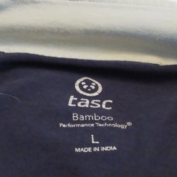 tasc Performance Blue/Cream Bamboo Lightweight Quarter-Zip Size Large EUC - Picture 6 of 8